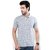 Ketex Grey Cotton Blend Polo Collar T-Shirt For Men
