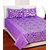 vivek homesaaz purple frooti double bedsheet with 2 pillow covers
