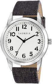 Laurels White Color Analog Men's Watch With Strap: LWM-