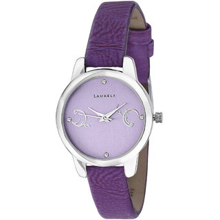 Laurels Purple Color Analog Women's Watch With Strap: L