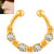 Mahi Gold Plated Mesmerising Nose Ring with Crystal stones for girls and women NR1100162G