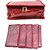atorakushon Jewellery Organizer, Necklace Pouches, Earrings Tops Studs Half Set Bag Box Make up Kit with 5 Pouch (Maroon