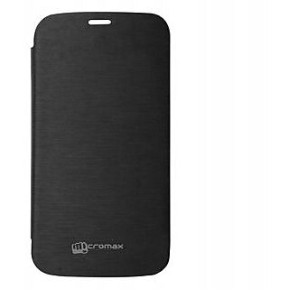                       Flip Cover For Micromax A250 (Black)                                              