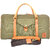 Yahya Leather And Canvas Olive Green Unisex Duffle Bag