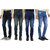 Red Code Men's Pack of 4  Slim Fit Multicolor Jeans