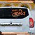 Har Har Mahadev sticker for Datsun Go - Orange - 2Pcs - CarMetics
