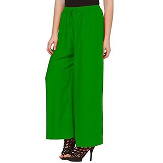 Riya Daily wear Green /Leaf Royal colour of palazzo pant or trousers