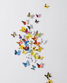 JAAMSO ROYALS 19 PCS Wall Decal 3D Butterfly,  Wall Sticker for Home Dcor