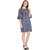 Mythya Grey Printed Shift Dress for Women