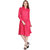 Mythya Pink Cotton Checks Shirt Dress for Women