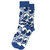 Bombay Sock Blue Cotton Printed Casual Crew Length Socks for Men and Women