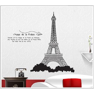                       JAAMSO ROYALS France Eiffel Tower Wall Sticker for Home Dcor                                              