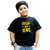 Heyuze 100% Cotton Printed Black Half Sleeve Kids Boys Round Neck T Shirt With Follow Your Heart Quote Design