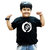 Heyuze 100% Cotton Printed Black Half Sleeve Kids Boys Round Neck T Shirt With Om Design