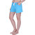 Women Cotton Night Shorts in available Light Blue Color Plain Casual Boxer Regular Fit M (Medium) Size Short Pant with 2 Side Pockets & Drawstring with Elastic Waistband by Semantic