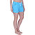 Women Cotton Night Shorts in available Light Blue Color Plain Casual Boxer Regular Fit M (Medium) Size Short Pant with 2 Side Pockets & Drawstring with Elastic Waistband by Semantic