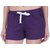 Women Cotton Night Shorts in available Purple Color Plain Casual Boxer Regular Fit M (Medium) Size Short Pant with 2 Side Pockets & Drawstring with Elastic Waistband by Semantic