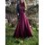 Rimsha Wear women's maroon  crepe long party dress