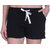 Women Cotton Night Shorts in available Black Color Plain Casual Boxer Regular Fit M (Medium) Size Short Pant with 2 Side Pockets & Drawstring with Elastic Waistband by Semantic