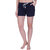 Women Cotton Night Shorts in available Navy Blue Color Plain Casual Boxer Regular Fit M (Medium) Size Short Pant with 2 Side Pockets & Drawstring with Elastic Waistband by Semantic