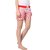 Women Cotton Night Shorts in Red Color Printed Casual Boxer Regular Fit M Size Short Pant with 2 Side Pockets & Drawstring with Elastic Waistband by Semantic