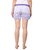Women Cotton Night Shorts in Purple Color Printed Casual Boxer Regular Fit M Size Short Pant with 2 Side Pockets & Drawstring with Elastic Waistband by Semantic