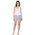 Women Cotton Night Shorts in Grey Color Printed Casual Boxer Regular Fit M Size Short Pant with 2 Side Pockets & Drawstring with Elastic Waistband by Semantic