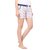 Women Cotton Night Shorts in Blue Color Printed Casual Boxer Regular Fit M Size Short Pant with 2 Side Pockets & Drawstring with Elastic Waistband by Semantic