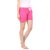 Women Cotton Night Shorts in Pink Color Plain Casual Boxer Regular Fit M Size Short Pant with 2 Side Pockets & Drawstring with Elastic Waistband by Semantic