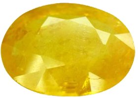 Original Pukhraj Stone 7.25 Ratti (6.6 carats) Rashi Ratna  Natural and Certified by GEMOLOGICAL LABORATORY OF INDIA (GLI) Yellow Sapphire Precious Gemstone Unheated and Untreated Top Quality Gems for Astrological Purpose