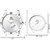 Adamo Designer (Day & Date) White Dial Couple Combo Wrist Watch 816-824SM01