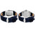 Adamo Slim Blue Dial Couple Combo Wrist Watch AD7172SB05