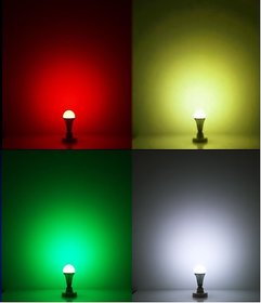 NIPSER 9 Watt Color LED Bulb ( Pack of 4 ), RGYW