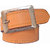 Sunshopping men's tan and tan leatherite needle pin point buckle belt (Pack of two)
