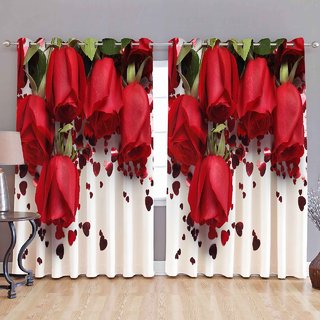 Buy Cloud India 7ft Door Curtains Long Crush 3d Set Of 2 Piece