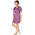 Be You Purple Solid Women Nightwear Set (1 robe, 1 Nighty, 1 Bra  1 Panty)