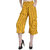 Code Yellow Women's Mustard Yellow Ruffle Waist Striped Wide Leg Palazzo Pants