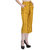 Code Yellow Women's Mustard Yellow Ruffle Waist Striped Wide Leg Palazzo Pants