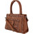 Women's Leather Handbag with Detachable Side Strap by Giant Roots (Brown)