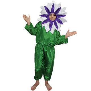 Kaku Fancy Dresses White flower Costume ,Nature Costume For Kids School Annual function/Theme Party/Stage Shows/Competition/Birthday Party Dress