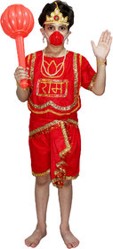Kaku Fancy Dresses Hanuman Ji Costume of Ramleela/Dussehra/Ram Navami/Mythological Character For Kids Annual function/Theme Party/Competition/Stage Shows Dress