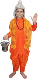 Kaku Fancy Dresses Sadhu Costume of Ramleela/Dussehra/Ram Navami/Mythological Character For Kids School Annual function/Theme Party/Competition/Stage Shows Dress