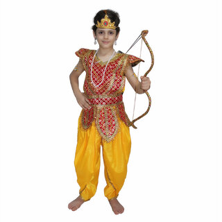                       Kaku Fancy Dresses Lord Ram Costume of Ramleela/Dussehra/Mythological Character For Kids Annual function/Theme Party/Competition/Stage Shows Dress                                              