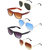 Zyaden Combo of  5 Aviator, Aviator, Aviator, Wayfarer  Wayfarer Sunglasses-Combo 3194