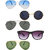 Zyaden Combo of  5 Aviator, Aviator, Aviator, Round & Wayfarer Sunglasses-Combo 3207