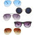 Zyaden Combo of  5 Aviator, Aviator, Aviator, Round & Wayfarer Sunglasses-Combo 3216