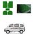 KunjZone Anti Skid Curly/Grass Car Foot Mat (Green) Set of 5  For -Maruti Suzuki Eeco