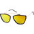 Derry Combo of Blue Mirrored Round And Orange Rectangular Sunglasses