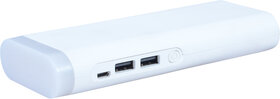 Orenics Tall torch with 2 USB Ports 15000 MaH Power Bank (white)