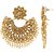 Asmitta Trendy Chandbali Shape Gold Plated Dangle Earrings For Women